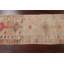 Tapis de couloir unique en laine noué à la main de style années 1960 de 2 pi 9 po x 11 pi 10 po beige / rouge / vert