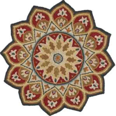 Tapis rouge en laine touffeté à la main Xenia