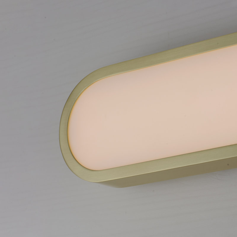 Celise Lamaria Dimmable LED Bath Bar, Gold/White, 24"