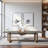 Rectangular solid wood desk in imitation cement gr
