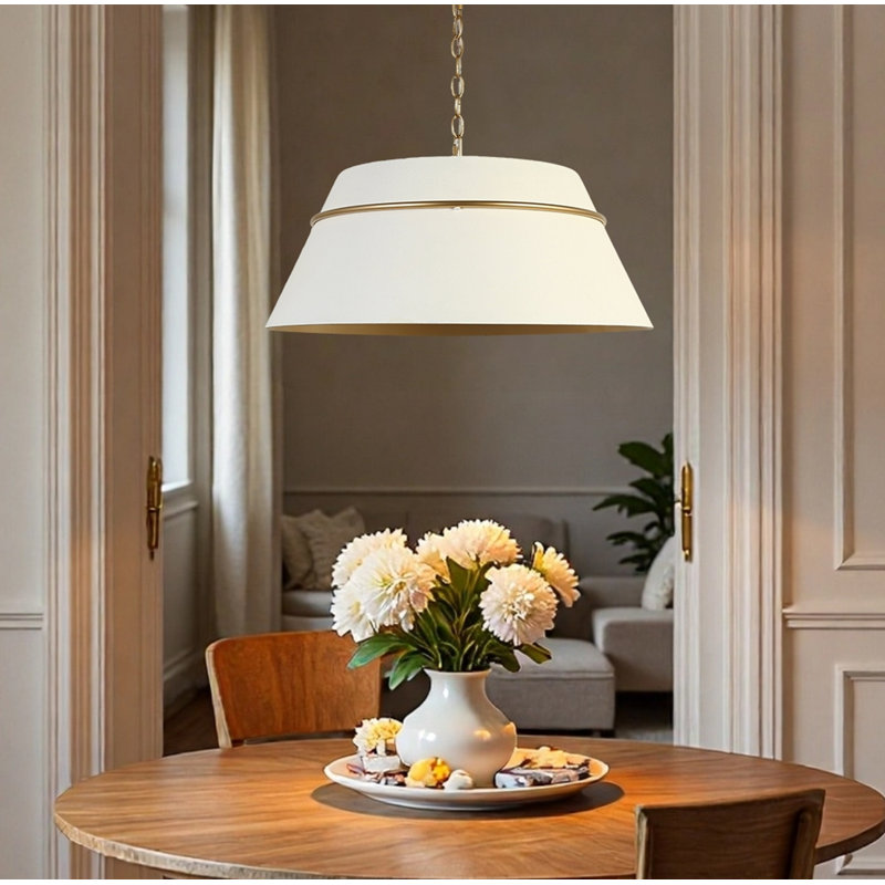 Luminaire suspendu tambour grand 4 lumières