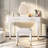 Modern Vanity Table Set With Touch Screen Lighted Mirror, Dressing Table And A Cushioned Stool