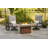 Kenwood Rectangle Polyresin Smokeless Fire Pit Table with Hidden Fuel Tank