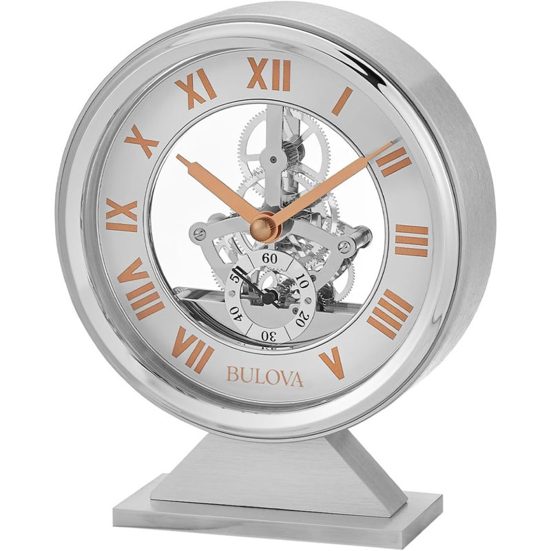 Bulova B1721 Torrance Skeleton Tabletop Mantel Clock