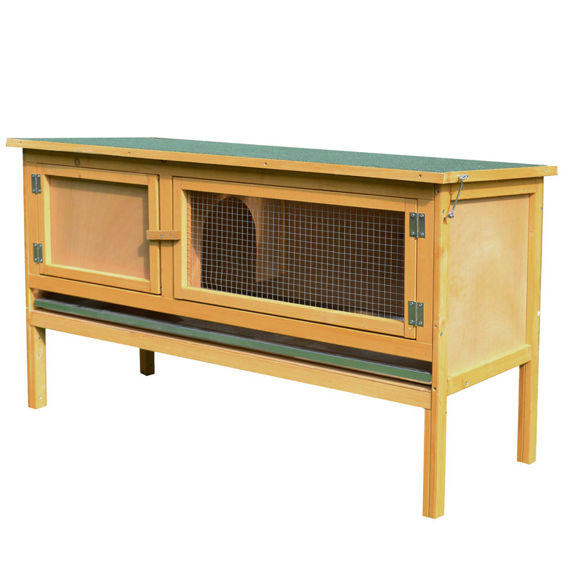 Cage à lapin imperméable en bois avec conception facile à nettoyer pour une utilisation intérieure et extérieure