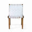 Ensemble de conversation d'extérieur en bois d'acacia et corde 3 pièces, blanc et teck