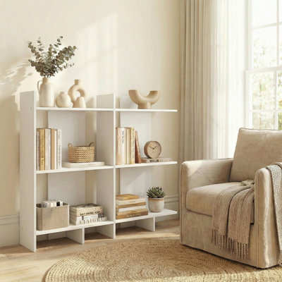 3-Tier Bookshelf, Freestanding Bookcase with Open Storage Shelf, Corner Vertical Display Rack for Small Spaces