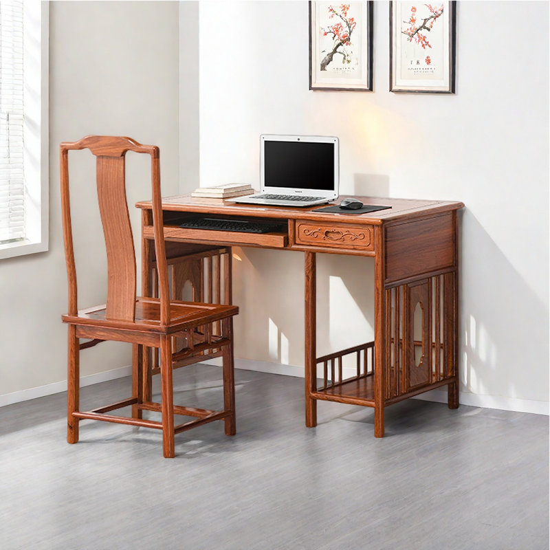 Ensemble de bureau et de chaises de style chinois rétro