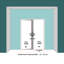 Portes-garde-manger en verre givré de conception moderne avec 5 portes intérieures et panneau de fibres à densité moyenne blanc avec poignée Slab Doors-115044689-115044692