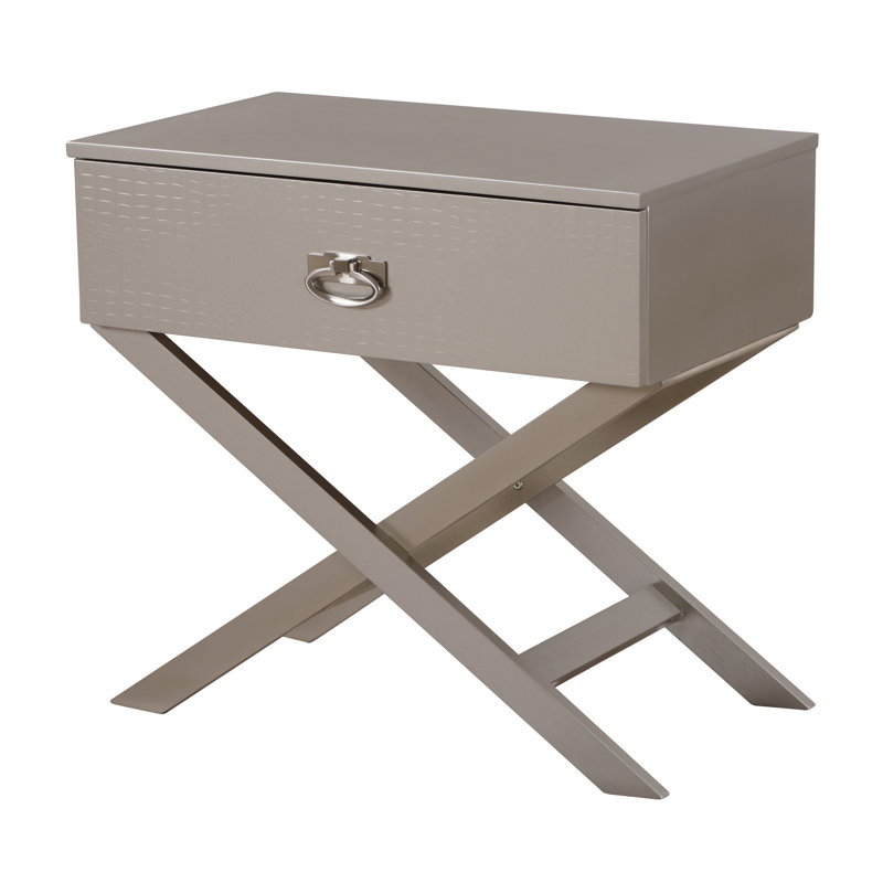 1 - Drawer Nightstand, Champagne