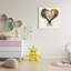 Beautiful Butterfly Heart Tree Unframed Canvas Wall Art 16" X 16"
