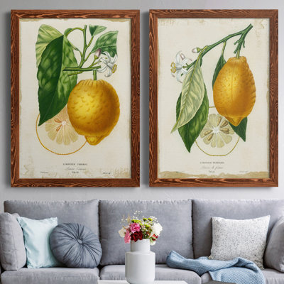 «French Lemon I», ensemble de 2 reproductions d'art sur toile