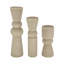 Sagebrook Home 3-Pieces Flowood Brown Quartz Resin Candlestic