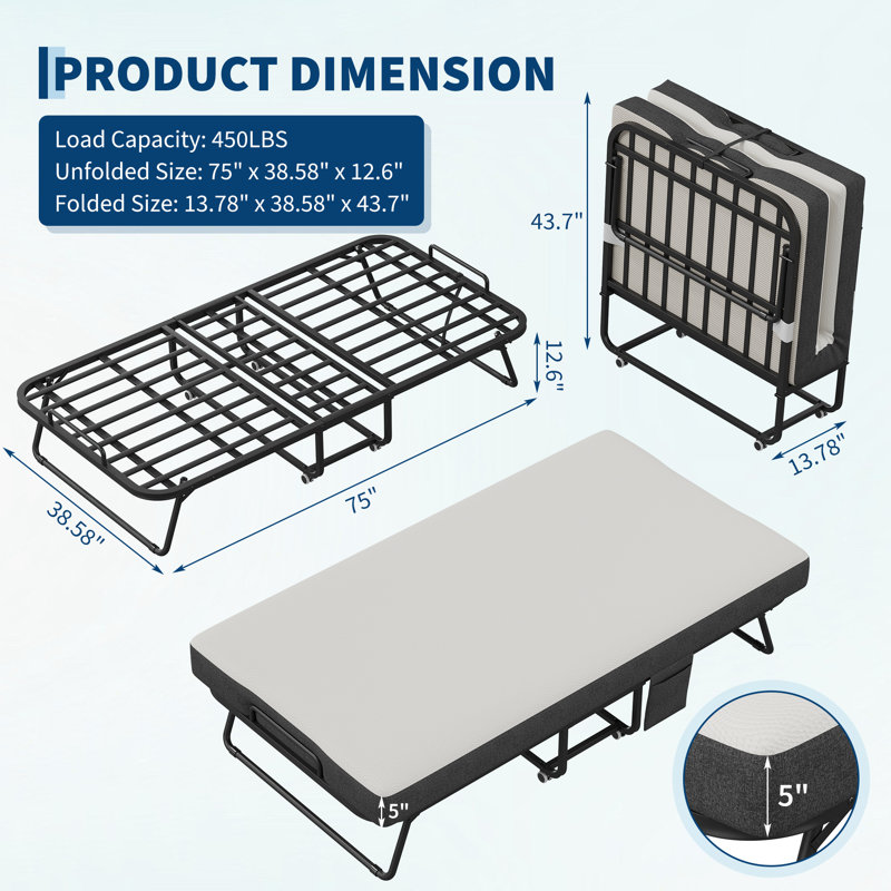 Iron Daybed, 75*38in