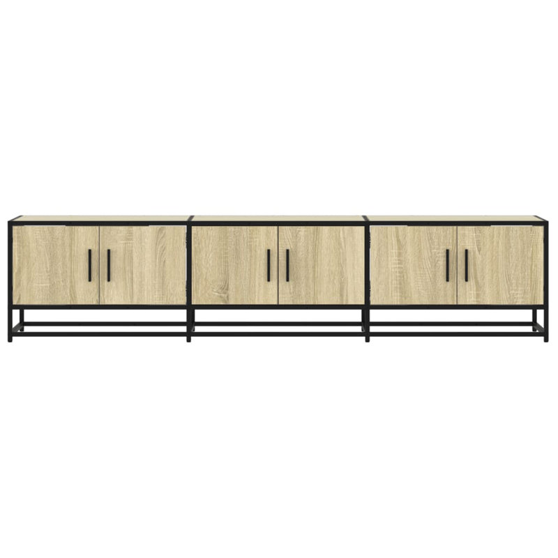 Alayla Unfinished TV Stand for TVs up to 88", Sonoma Oak, 180cm