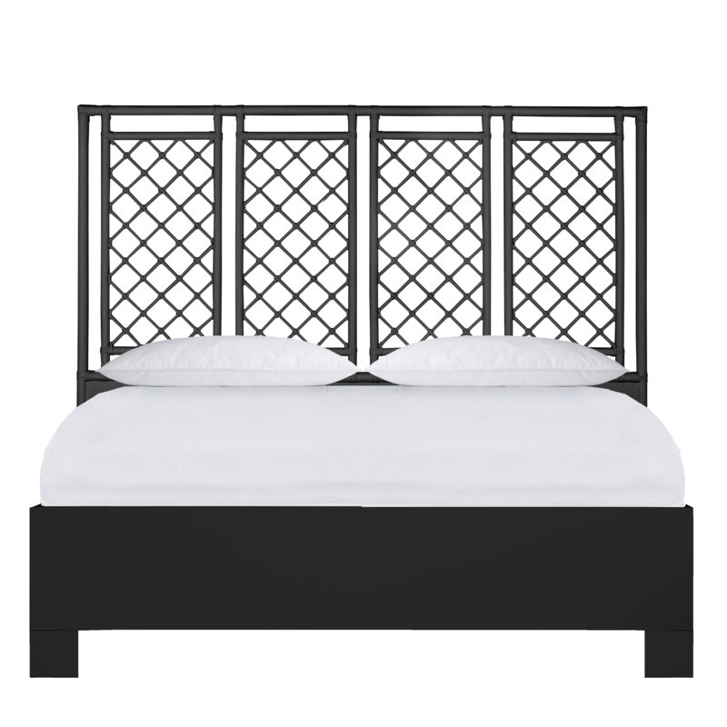 X & Diamond Low Profile Platform Bed, Black, Twin XL
