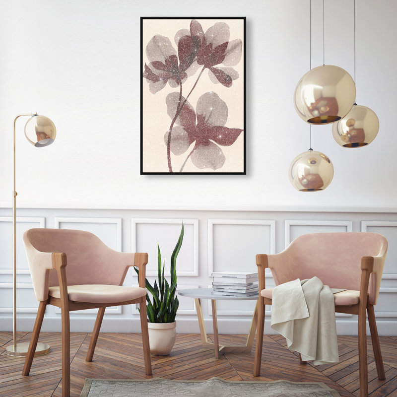 Crimson Coastline III Canvas Abstract Print by Oliver Gal, Black Frame, 10 x 15, 31"H x 21"W, Black Frame