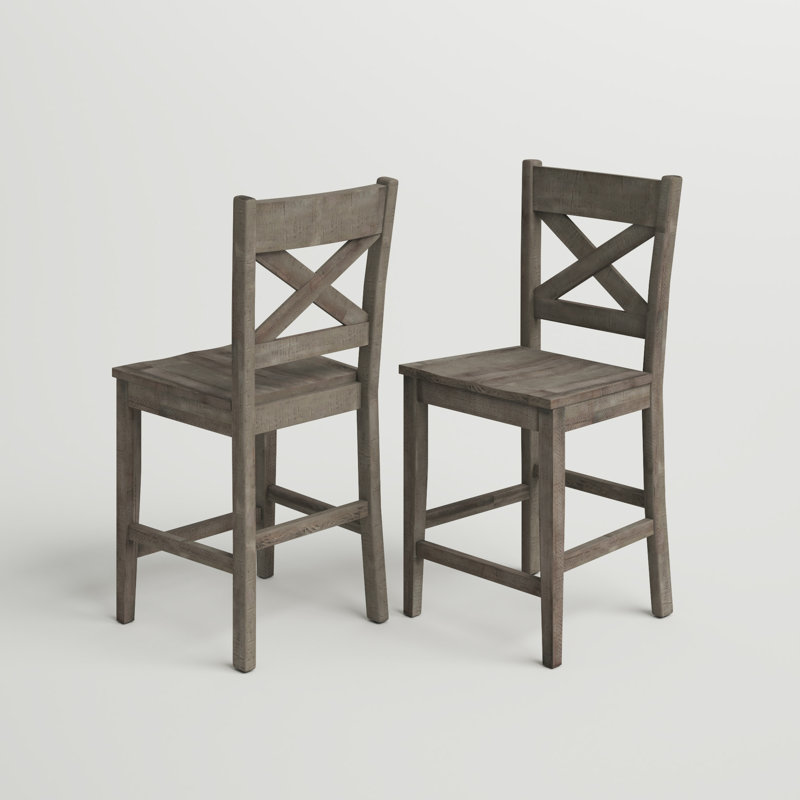 Kenia Solid Wood Counter Stool