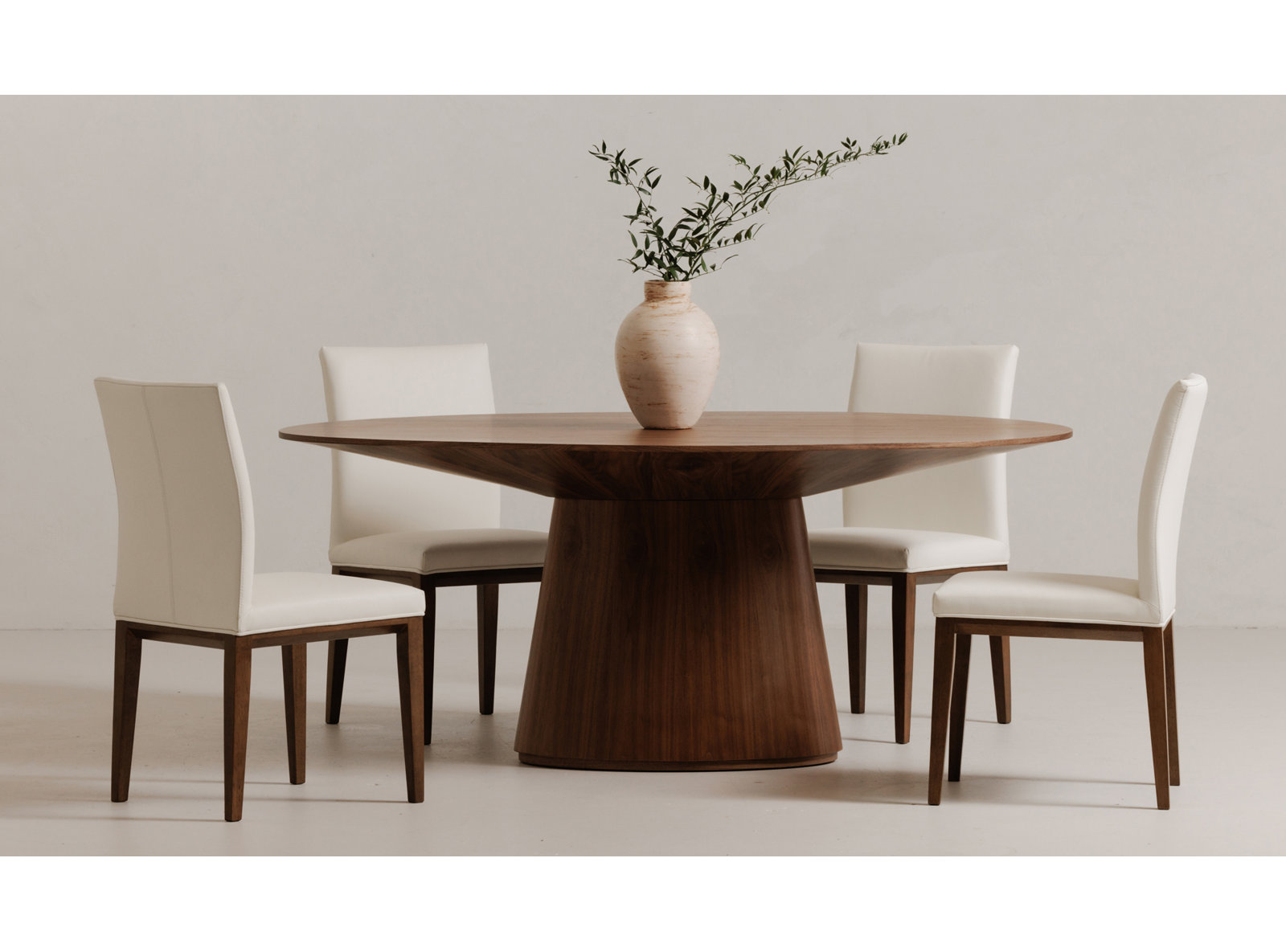 Arden Genuine Leather Side Chair, White
