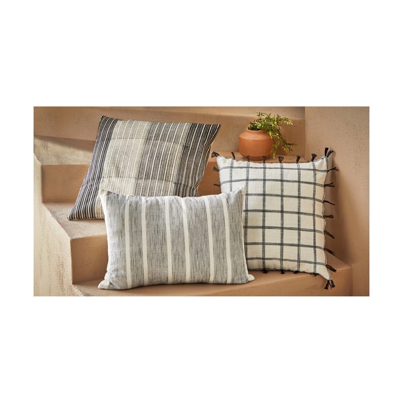 Block Print Stripe Pillow