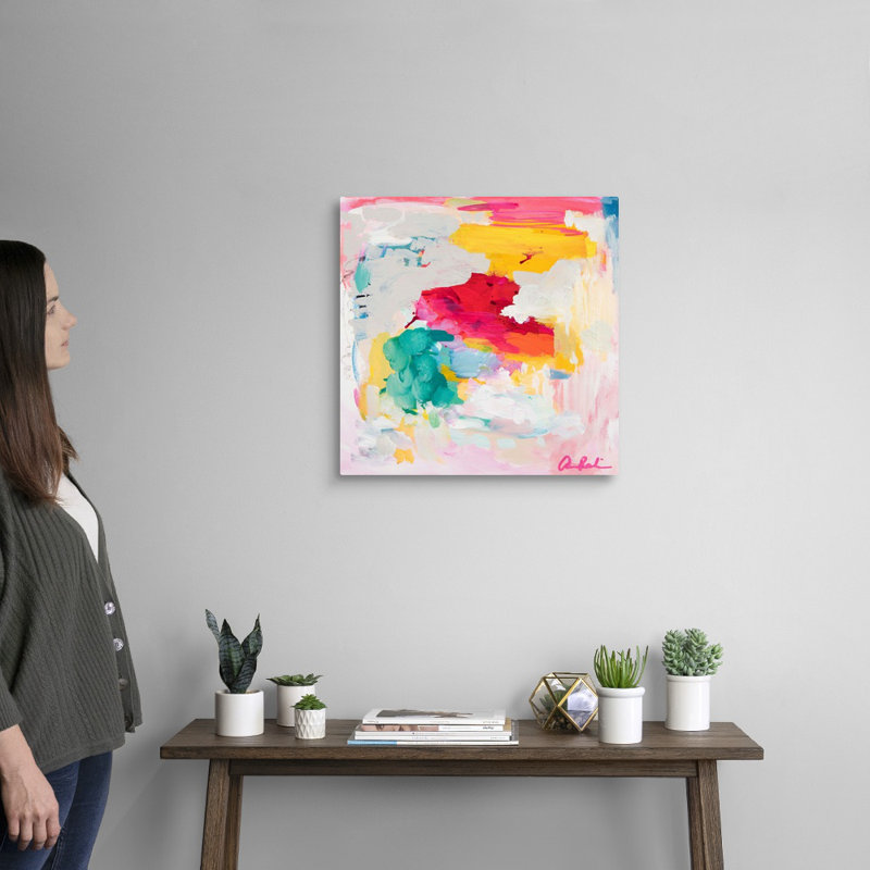 "Le présent" par Amira Rahim, reproduction d’art sur toile, Toile tendue, H 20 po x l 20 po x P 1,25 po