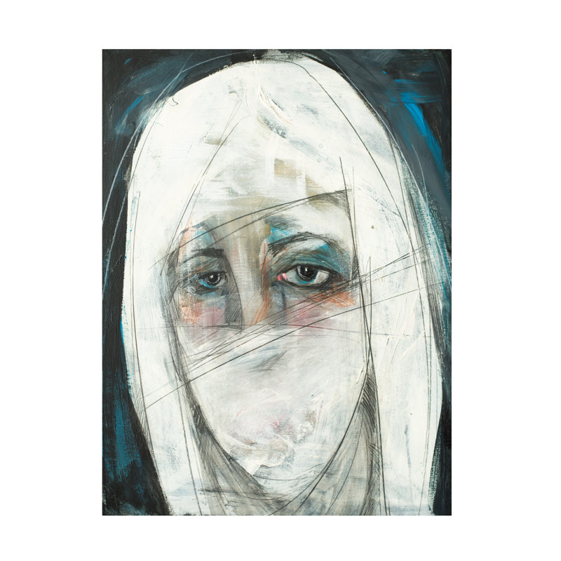 Œuvre sur toile «olog », H 14 po x l 19 po