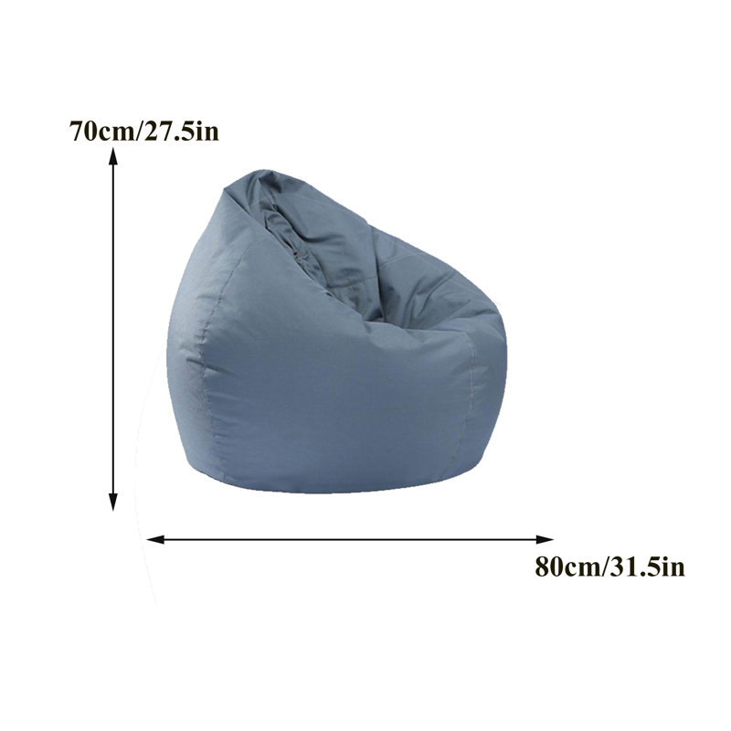 Bean Bag Chair Cover (No Filler) Bean Bag Chair Cover for Easy Cleaning, Bean Bag for Organizing, Camping Pool Side Balcony Beanag Chair Cover