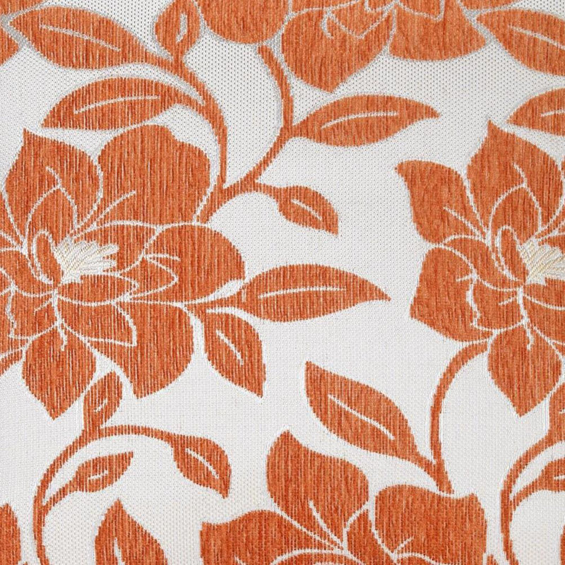 Darionne Floral Square Throw Pillow Cover, Orange/White, 45 x 45cm