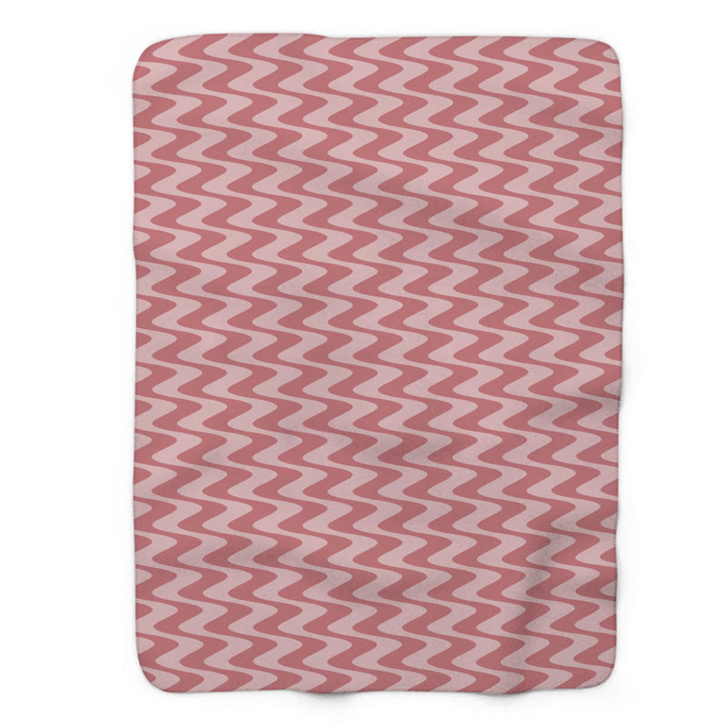 Couverture sherpa de qualité supérieure rose et vert 1 pièce, L 60 po x L 80 po