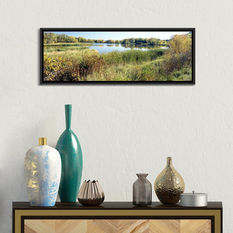 "odana hills golf course, madison, wisconsin-impression sur toile tendue, H 12 po x l 36 po x P 1,5 po, Toile avec cadre noir
