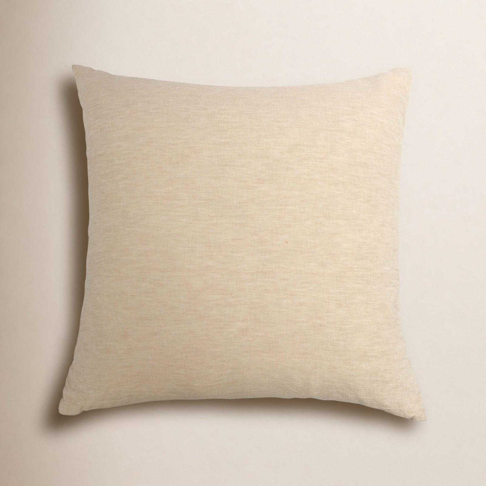 20" X 20" French Linen Throw Pillow, Putty Heather