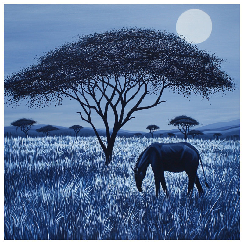 Housses de couette Blue Savanna Landscape, Lit simple