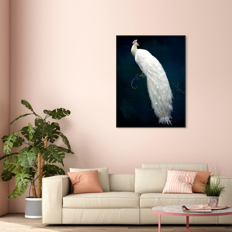 Habillé de plumes - impression, Toile avec cadre photo, H 45 po x l 30 po, Noir