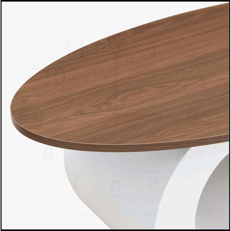Nesting Coffee Table Set of 2, Industrial Design for Living Room, Durable and Stylish with Anti-Slip Pads, White