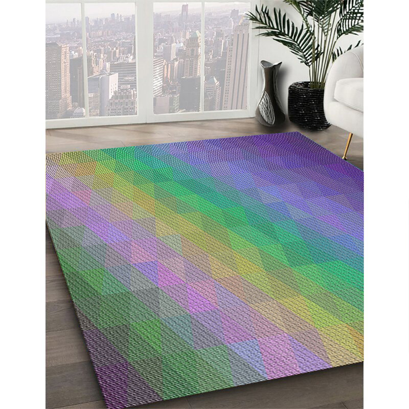 Geometric Indoor Rug, Round 8'