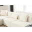 Maison minimaliste, revêtement en forme de L beige, sans assemblage, salon modulaire de style chic avec un design spacieux