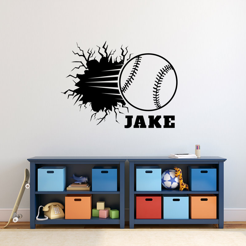 Jimenez Sports Non-Wall Damaging Wall Decal, Black, Yes
