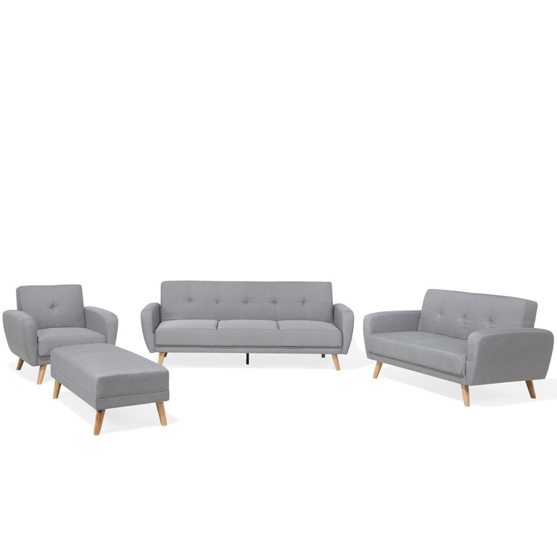 Neilson 4 - Piece Living Room Set, Light Grey