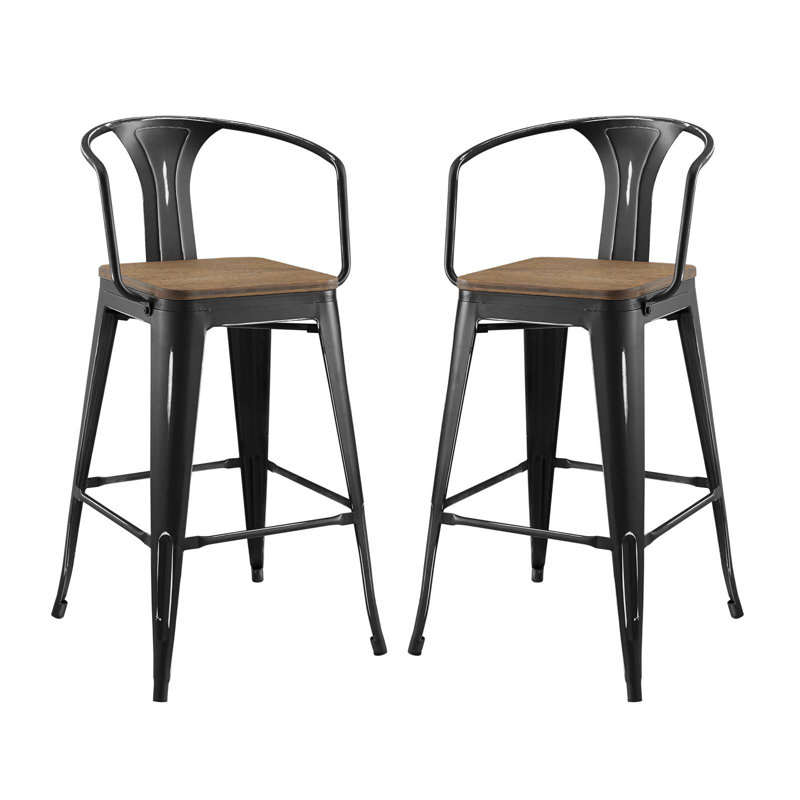 Tabouret de bar Promenade, Noir