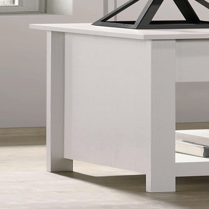 1-Drawer Bedroom Nightstand, Bedside Nightstand Table, White