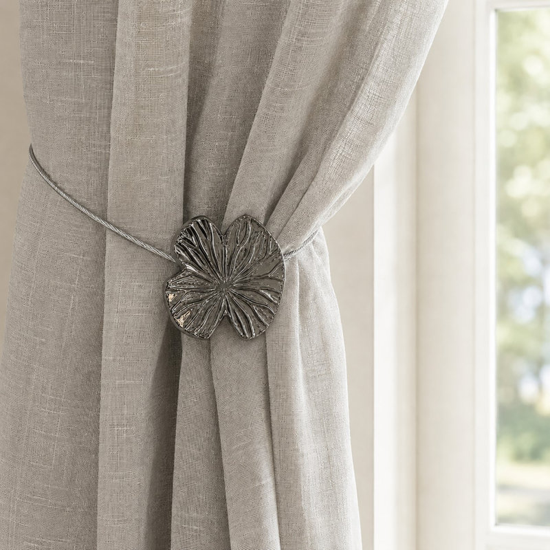 Nenuphar Resin Curtain Tieback, Graphite