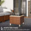 Tables de patio rustiques, rotin en PE et bois de sapin, table d'appoint d'extérieur compacte
