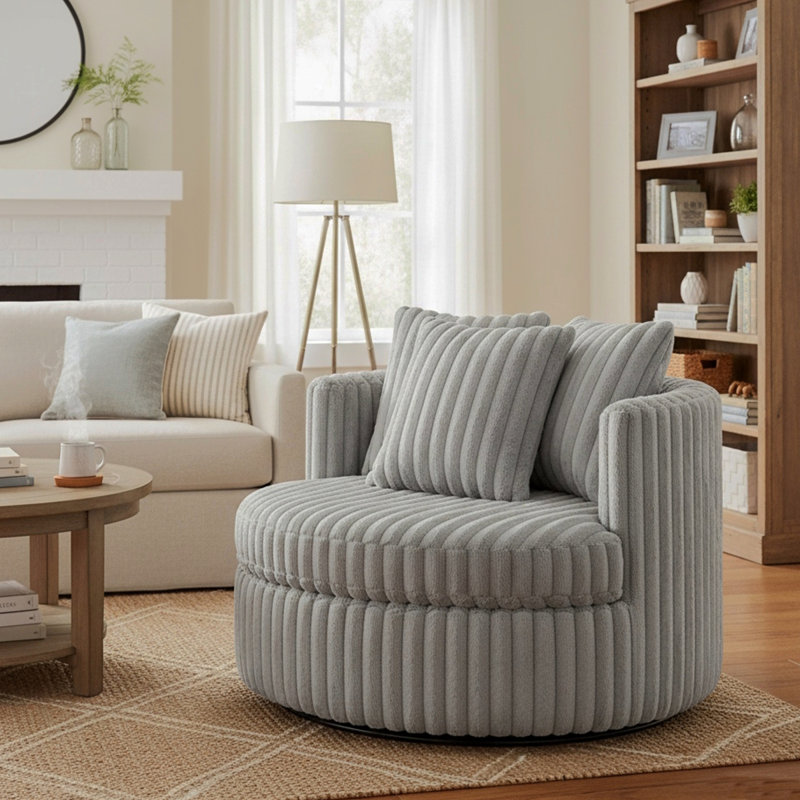 Fauteuil demi-tonneau surdimensionné Mindy