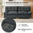 Bauch 81"Wide Upholstered Tufted Back Loveseat Sofa With 2 Usb Charging Ports-1611547508