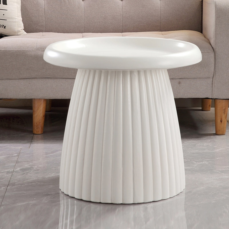 Table d'appoint en oxyde de magnésium, Ivoire blanc