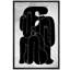 Kiss, noir et blanc, gris, portrait abstrait, neutre, contemporain, reproduction d'art sur toile encadrée-105806189-105806187