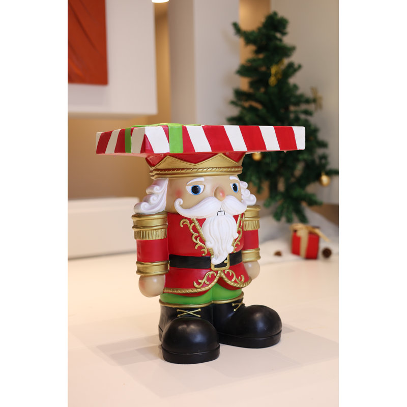 Lighted Nutcracker Soldier Christmas Side Table Decor Battery Operated Indoor Use Only