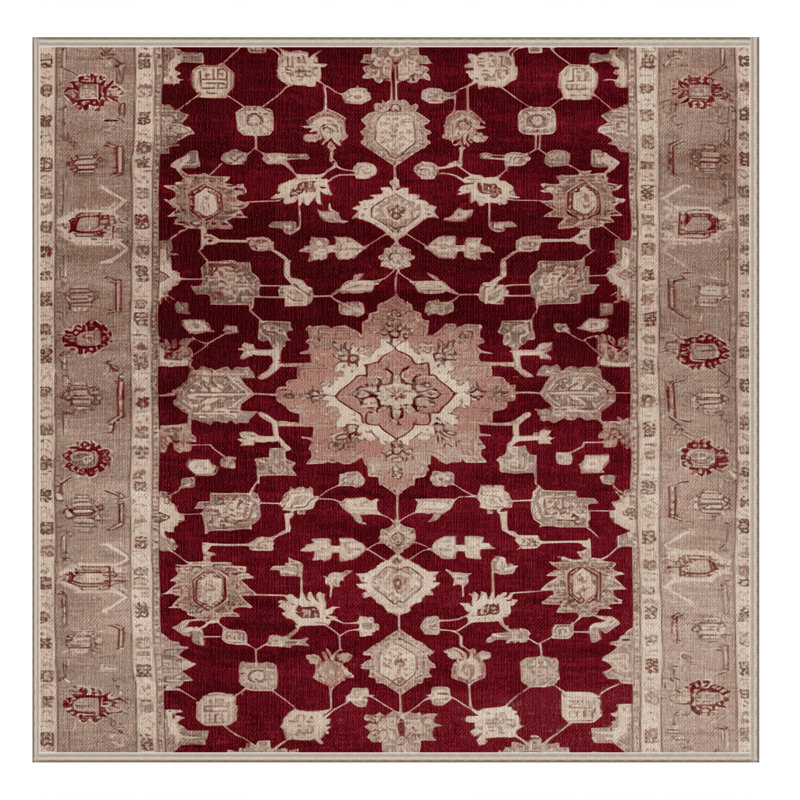 Tapis brun lavable à la machine, Carré 4 pi