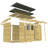 10ft x 8ft Pent Shed - Double Door with Windows