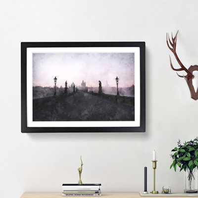 Charles Bridge in Prague - Picture Frame Graphic Art Print